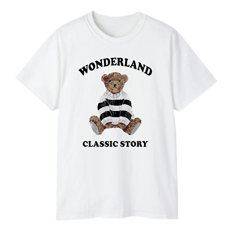 تی شرت آستین کوتاه مردانه مدل کلاسیک طرح خرس کد 0135