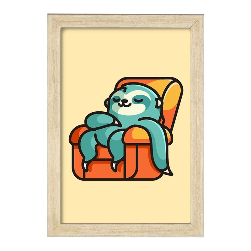 تابلو خندالو مدل  حیوانات بامزه تنبل کد 28365