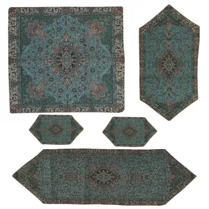 ست 5 تکه رومیزی ترمه هاشم زاده مدل 1362