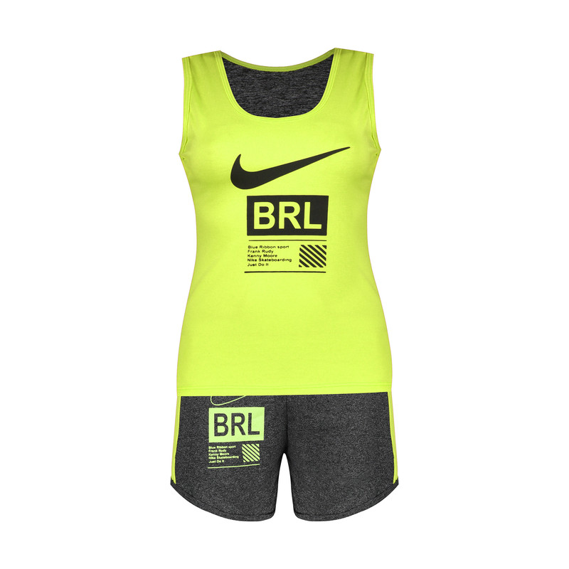 ست تاپ و شلوارک ورزشی زنانه کد BRL01Y