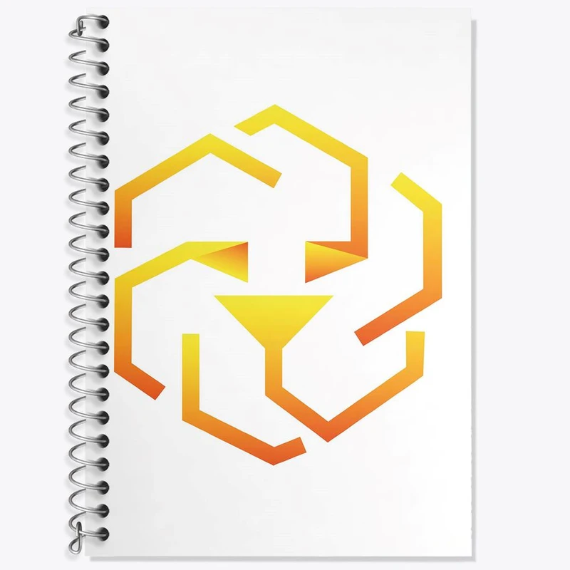 دفتر زبان 50 برگ خندالو مدل دو خط طرح ارز دیجیتال توکن لئو کد 4080