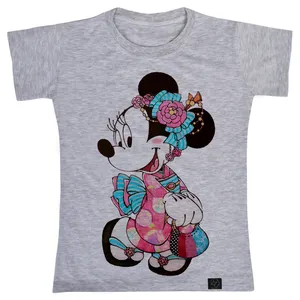 تی شرت آستین کوتاه دخترانه 27 مدل میکی موس ژاپنی کد V212