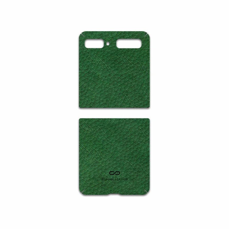 برچسب پوششی ماهوت مدل Green-Leather مناسب برای گوشی موبایل سامسونگ Galaxy Z Flip