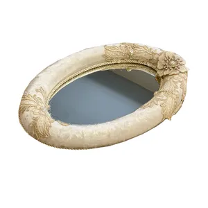 آینه مدل سینی طرح مخمل گیپور کد 53940