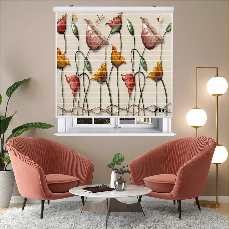 پرده زبرا زیو مدل 3D1124 سایز 150x150 سانتی متر