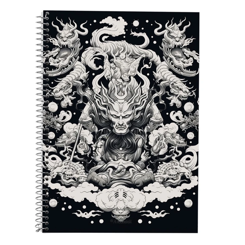 دفتر زبان 50 برگ مدوپد مدل دوخط طرح Vindland Saga کد DF3254