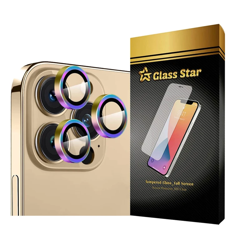 محافظ لنز دوربین گلس استار مدل RINGISLGS مناسب برای گوشی موبایل اپل iPhone 14 Pro Max / 14 Pro