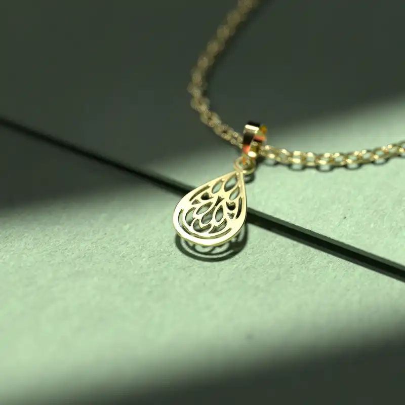 گردنبند طلا 18 عیار زنانه مدوپد مدل هندسی کد S2-1-1058