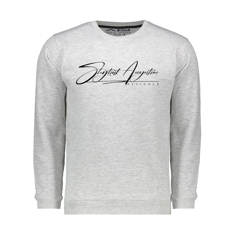 سویشرت مردانه  آریا پارس مدل یقه گرد  داخل کرکی کد 1-3