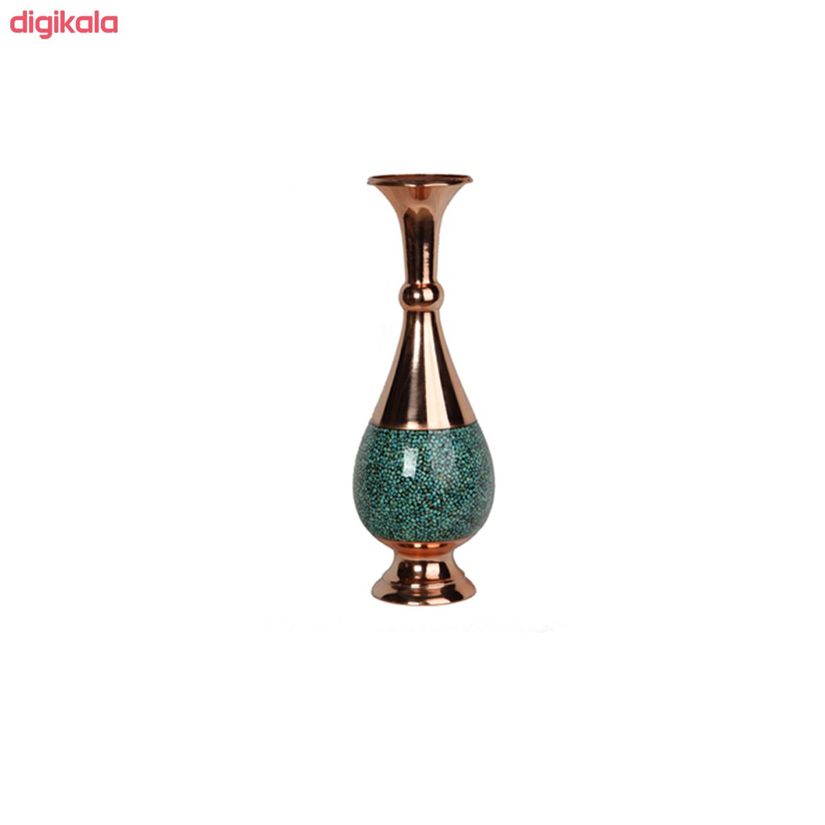 گلدان فیروزه کوبی مدل صراحی کد 40 main 1 1