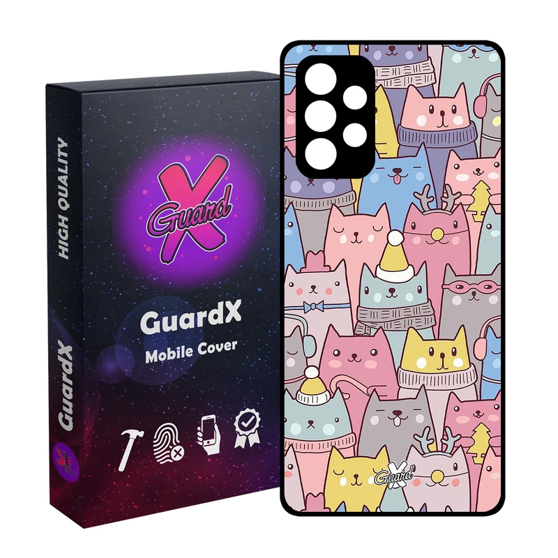 کاور گارد ایکس طرح Cat مدل Glass10074 مناسب برای گوشی موبایل سامسونگ Galaxy A32 4G