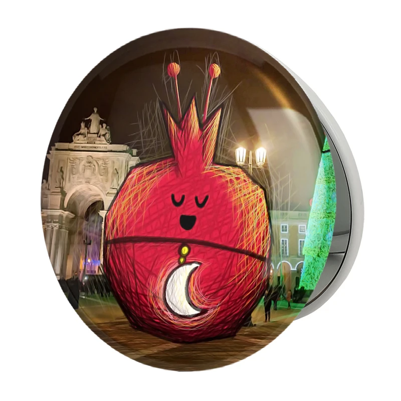 آینه جیبی خندالو طرح شب یلدا مدل تاشو کد 20377 