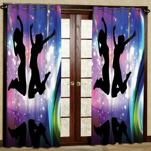 پرده کودک مدل دختر هازان پانچی کد 2573 سایز 140x200 سانتی متر