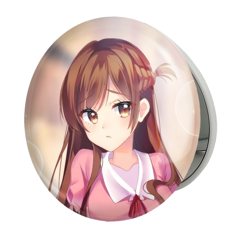 آینه جیبی خندالو طرح چیزی رو سان انیمه دختر مدل تاشو کد 12114 