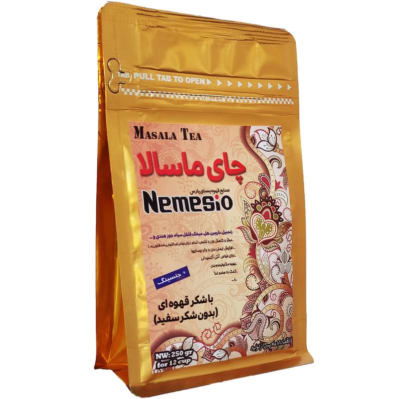 چای ماسالا حاوی جنسینگ با شکر قهوه ای نمسیو - 250 گرم