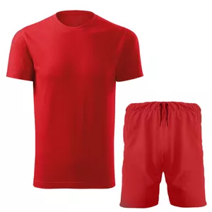 ست تی شرت و شلوارک مردانه مدل 14010719 رنگ قرمز