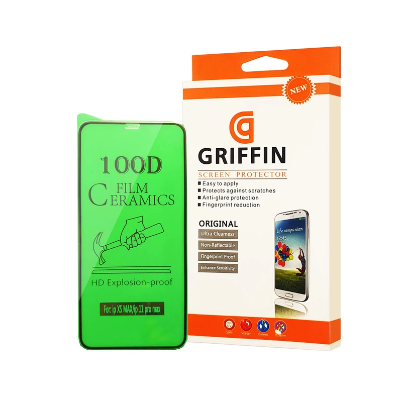 محافظ صفحه نمایش سرامیکی گریفین مدل FLCRG GN pl مناسب برای گوشی موبایل اپل iPhone XS Max