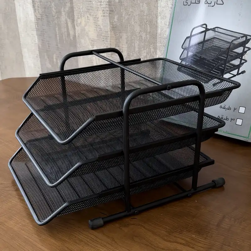 کازیه جهان نما مدل سه طبقه فلزی توری کد ۶۲