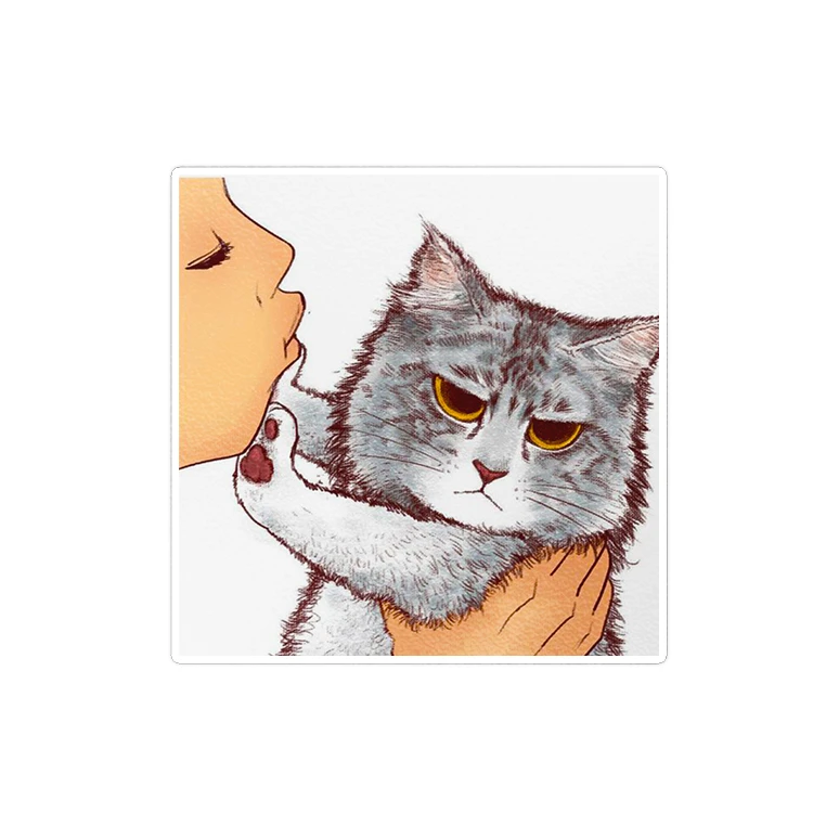  استیکر لپ تاپ ماسا دیزاین طرح گربه مدل STK1285