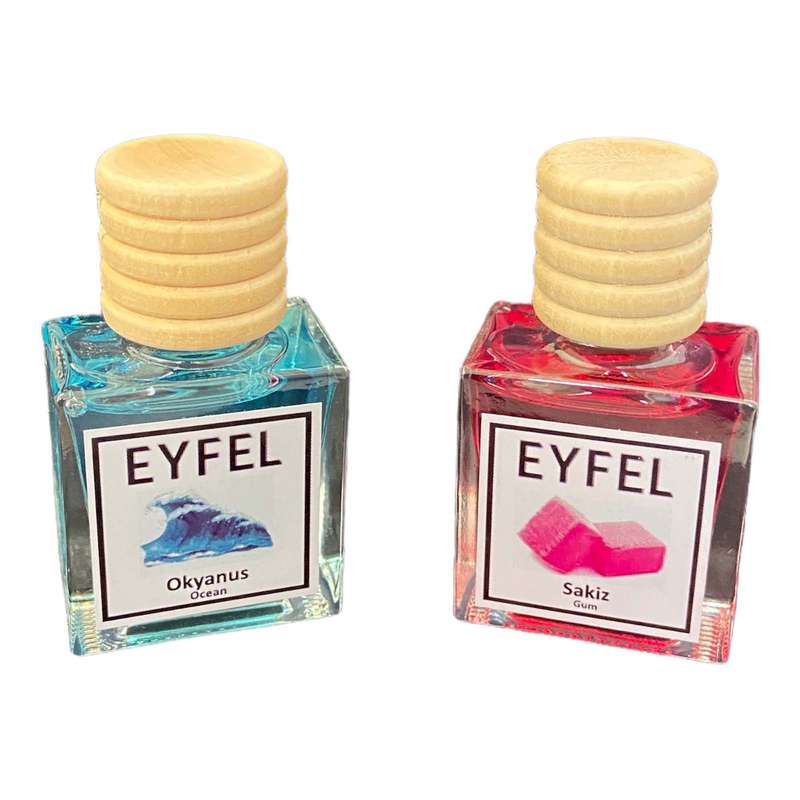 خوشبوکننده خودرو ایفل مدل اقیانوس و آدامس کد Ocean-Gumحجم 10میلی‌لیتر بسته 2 عددی