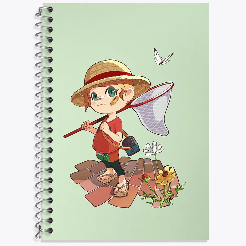 دفتر زبان 50 برگ خندالو مدل دو خط طرح بازی انیمال کراسینگ (Animal Crossing) کد 32662