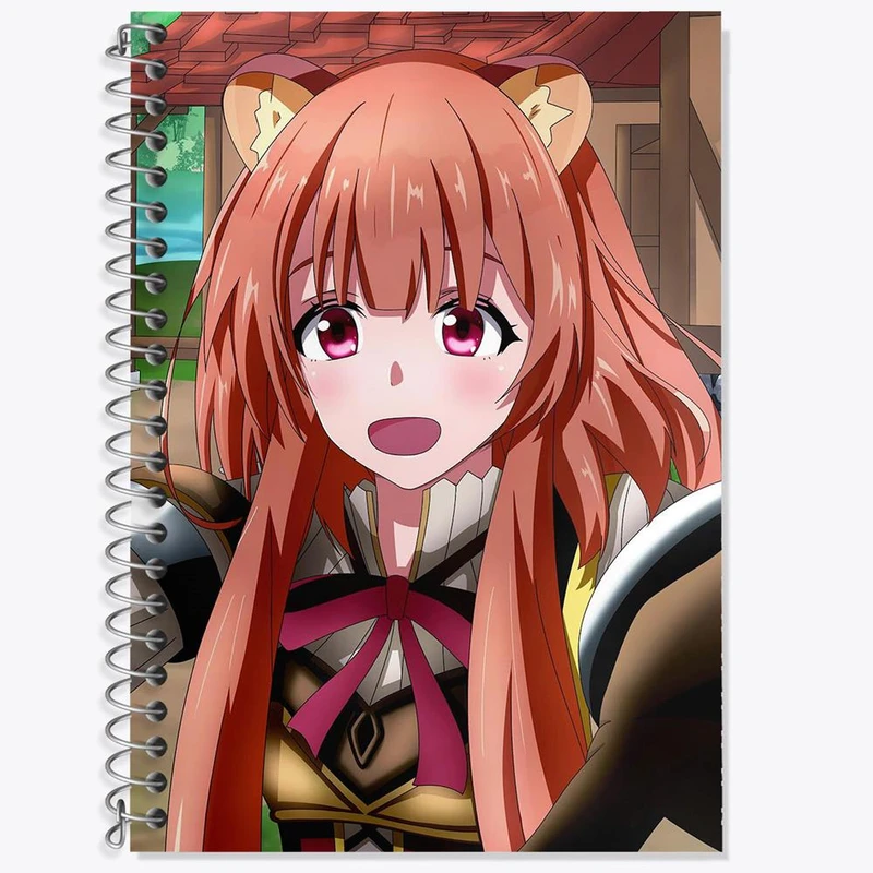 دفتر زبان 50 برگ خندالو مدل سه خط طرح رافتالیا انیمه ظهور قهرمان سپر کد 15962