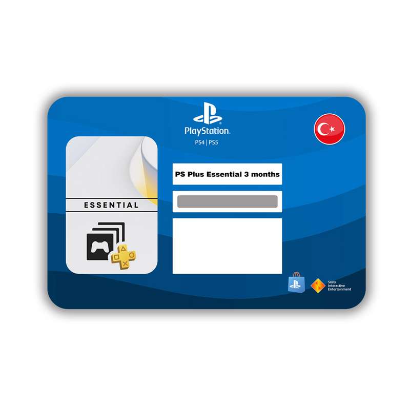گیفت کارت بدون اعتبار اولیه پلی استیشن پلاس مدل PlayStation Plus Essential 3M