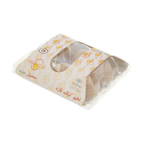 تخم کبک تازه زرده طلایی بسته 6 عددی