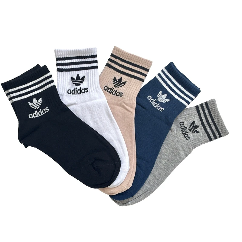 جوراب ورزشی ساق کوتاه زنانه مدل سه خط بسته 5 عددی