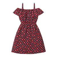 پیراهن یقه قایقی زنانه مدل ریز گل