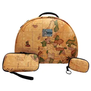 چمدان طرح جهان نما مدل M66 به همراه کیف پول و جاکارتی