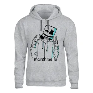 هودی مردانه مدل مارشملو کد 152 رنگ طوسی