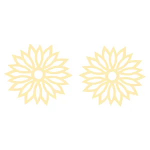 گوشواره طلا 18 عیار زنانه کرابو طرح گل مدل Kr5146