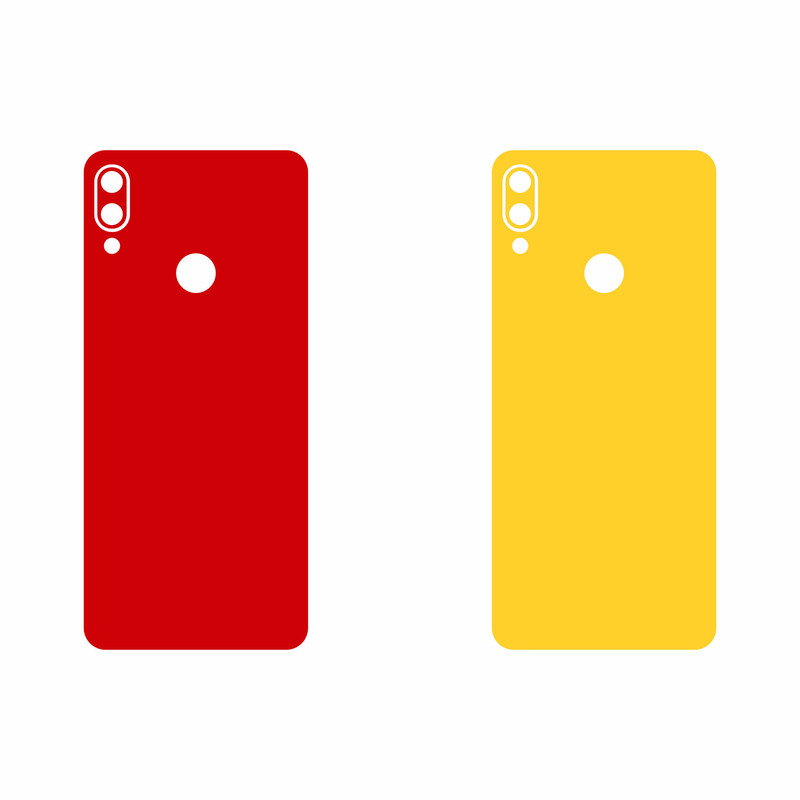 برچسب پوششی مدل X05-Yellow&Pink مناسب برای گوشی موبایل شیائومی Redmi note 7 مجموعه دو عددی