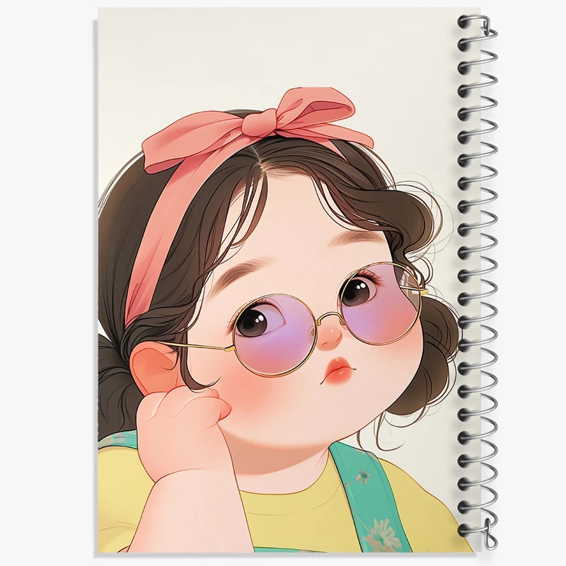 دفتر ژورنال نویسی 50 برگ خندالو مدل نقطه ای طرح دخترانه کد F2281