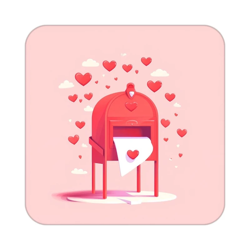 زیر لیوانی کاکتی طرح عاشقانه مدل mp37176