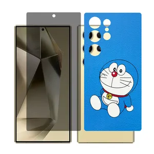 Glass Together model privacy screen protector for Samsung Galaxy S22 Ultra mobile phone with back cover sticker