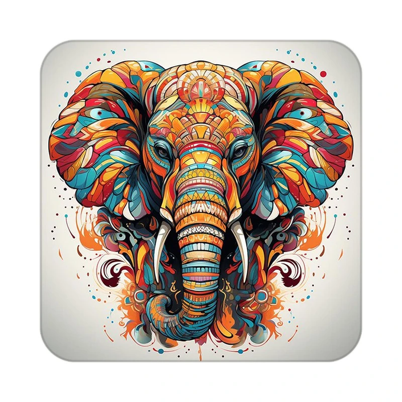 زیر لیوانی کاکتی طرح حیوانات رنگی مدل mp26917