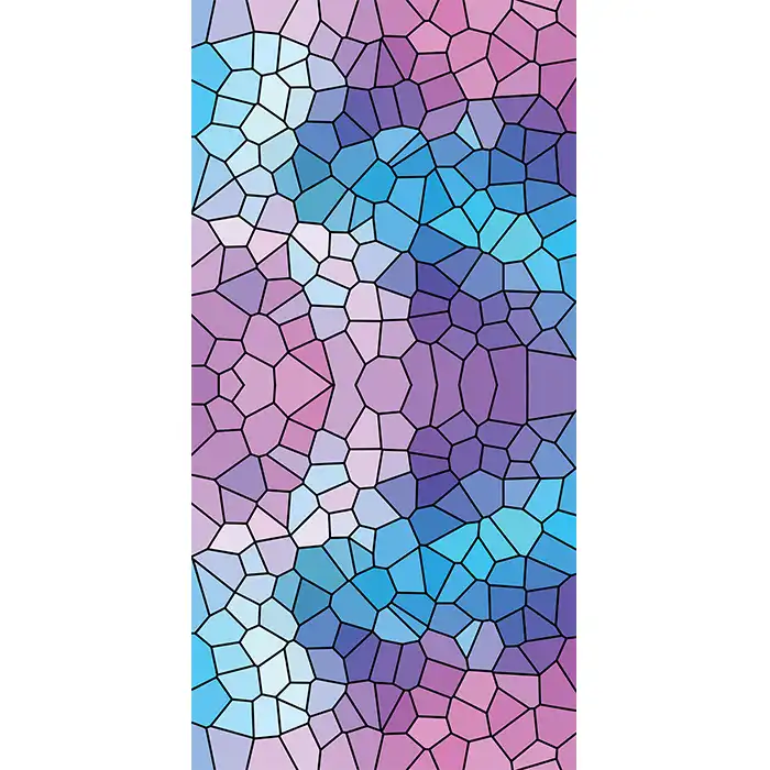 استیکر شیشه راتیانا مدل رنگارنگ کد 15