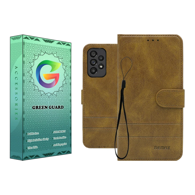 کیف کلاسوری گرین گارد مدل چرمی RD Kit مناسب برای گوشی موبایل سامسونگ Galaxy A13 4G / A32 5G / M32 5g به همراه بندآویز