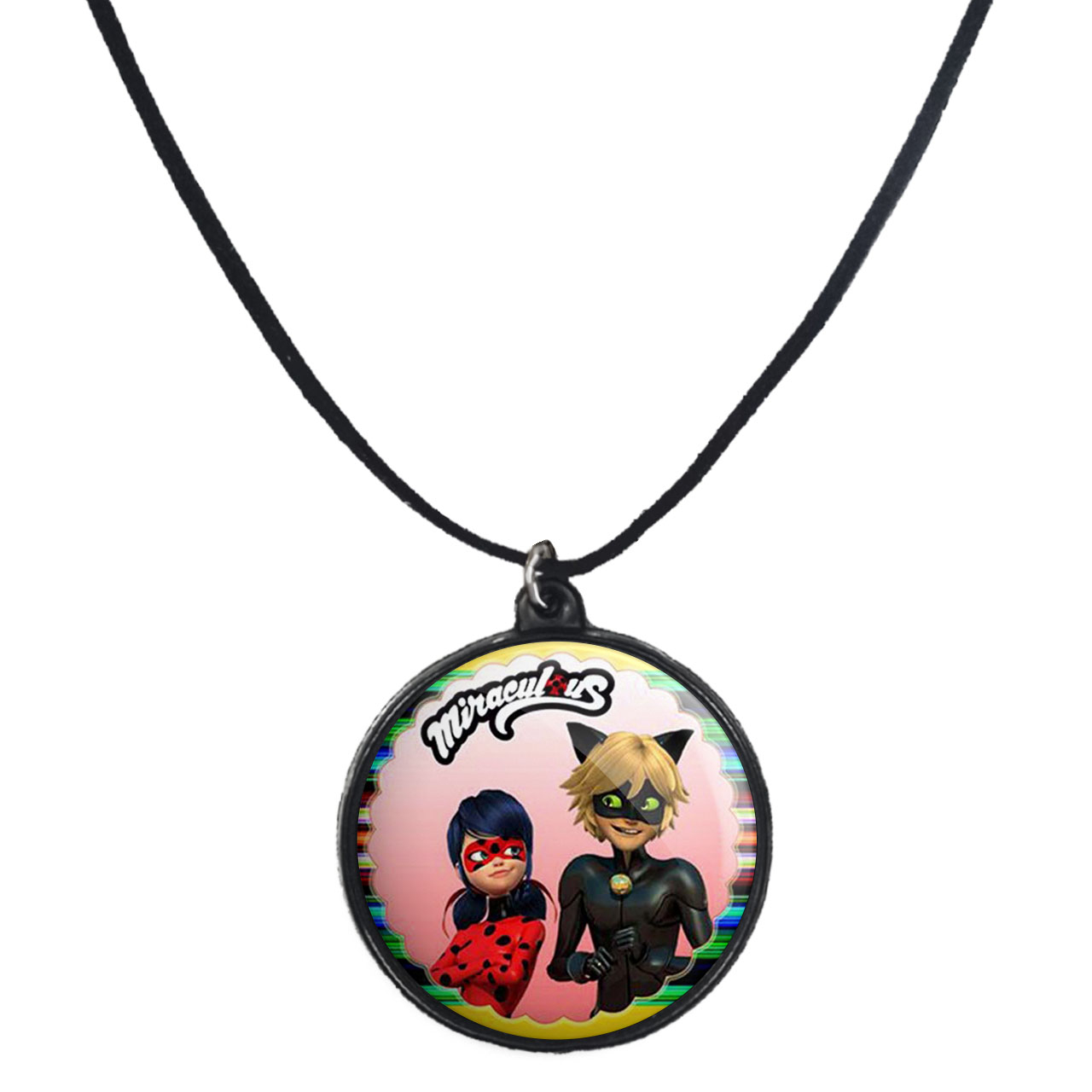 گردنبند پرمانه طرح کفشدوزکی کد pmb.1510 مدل دو طرفه