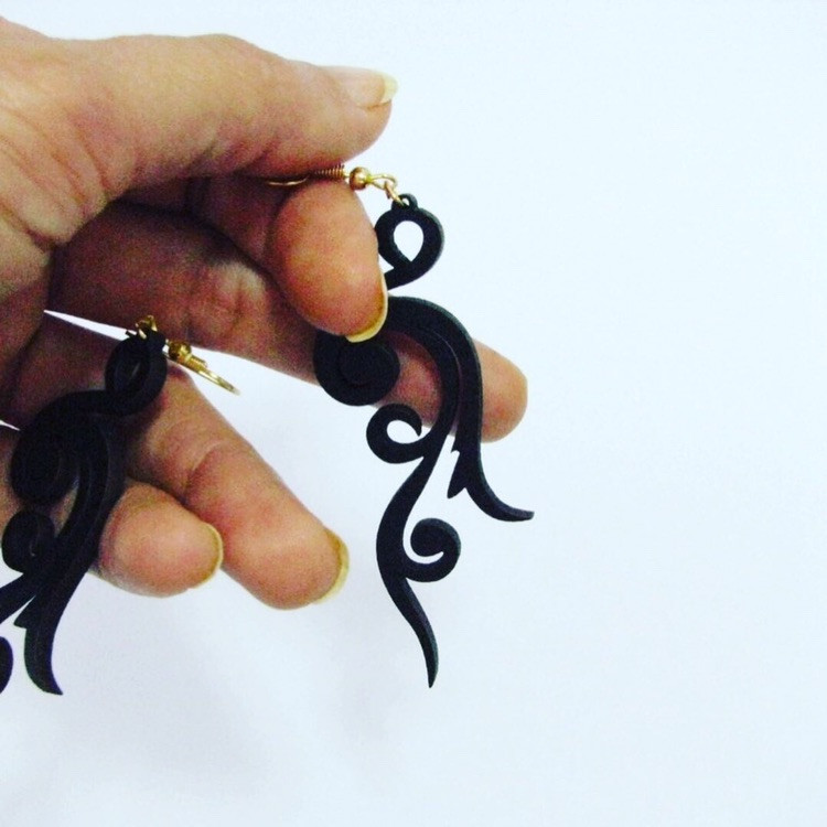 گوشواره زنانه هانستو مدل E2-001 بسته 2 عددی