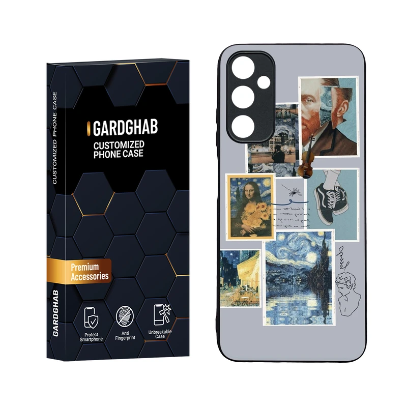 کاور گارد قاب مدل دورژله ای پشت گلس هنری مناسب برای گوشی موبایل سامسونگ Galaxy A05s