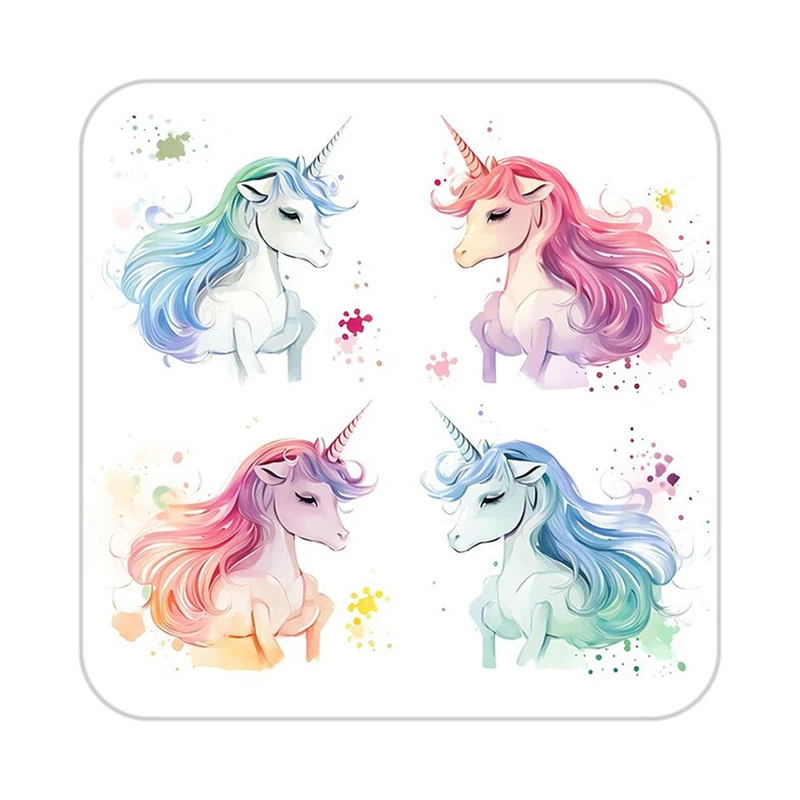 زیر لیوانی کاکتی طرح اسب تک شاخ و یونیکورن مدل mp29473