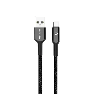 کابل تبدیل USB-A به USB-C گرین لاین مدل Braided timer طول ۱ متر