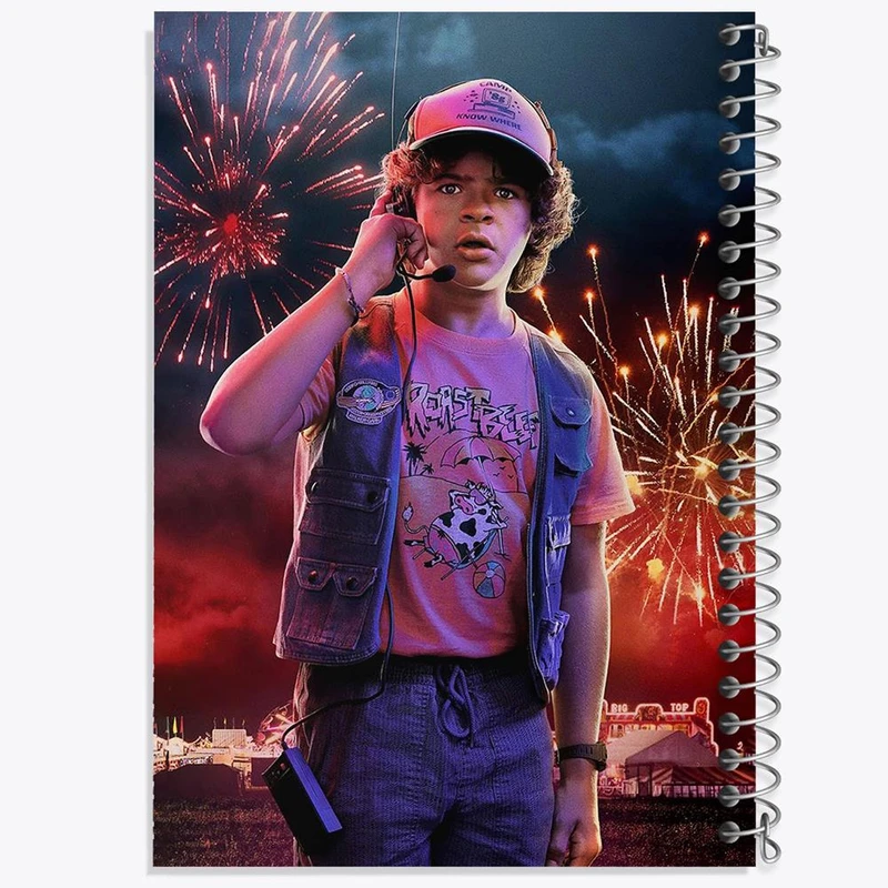 دفتر ژورنال نویسی 50 برگ خندالو مدل نقطه ای طرح داستین هندرسون استرینجر تینگز Stranger Things کد 10852
