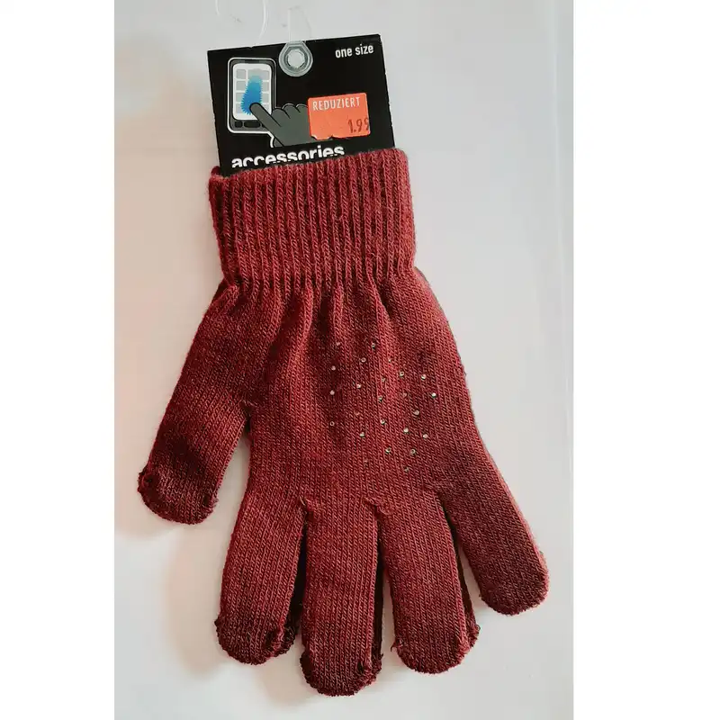 دستکش بافتنی زنانه اکسسورایز مدل نگین دار