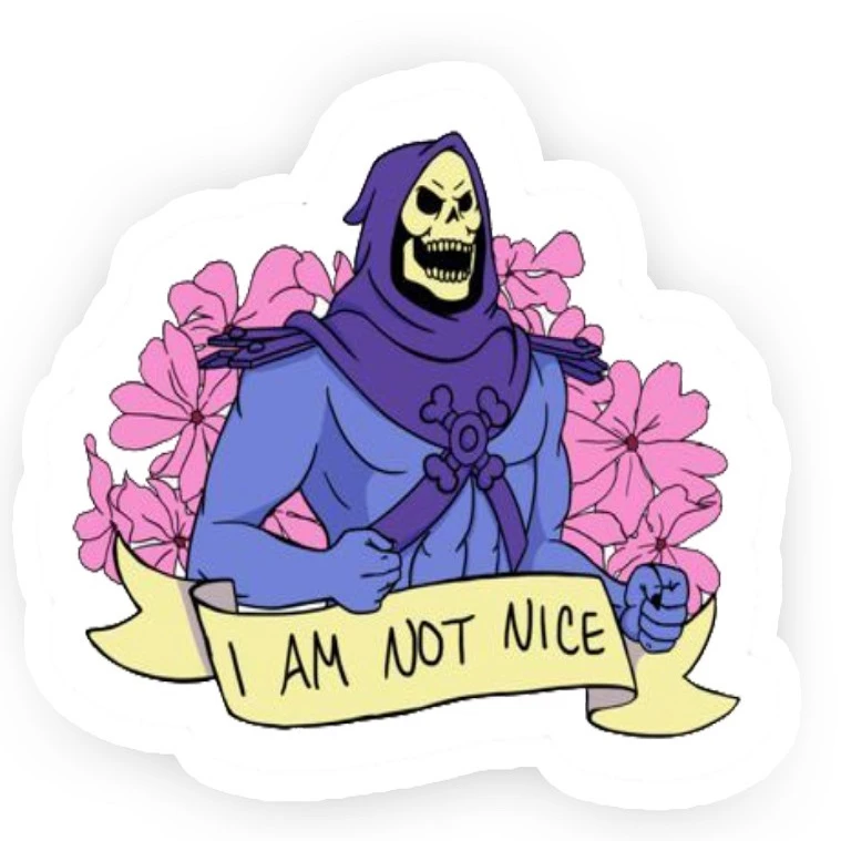 استیکر لپ تاپ و موبایل بووم طرح اسکلت سخنگو کد MM11