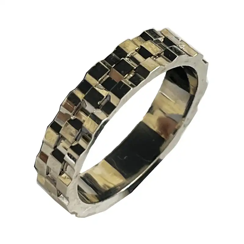 انگشتر نقره مردانه مدل روکش رادیوم