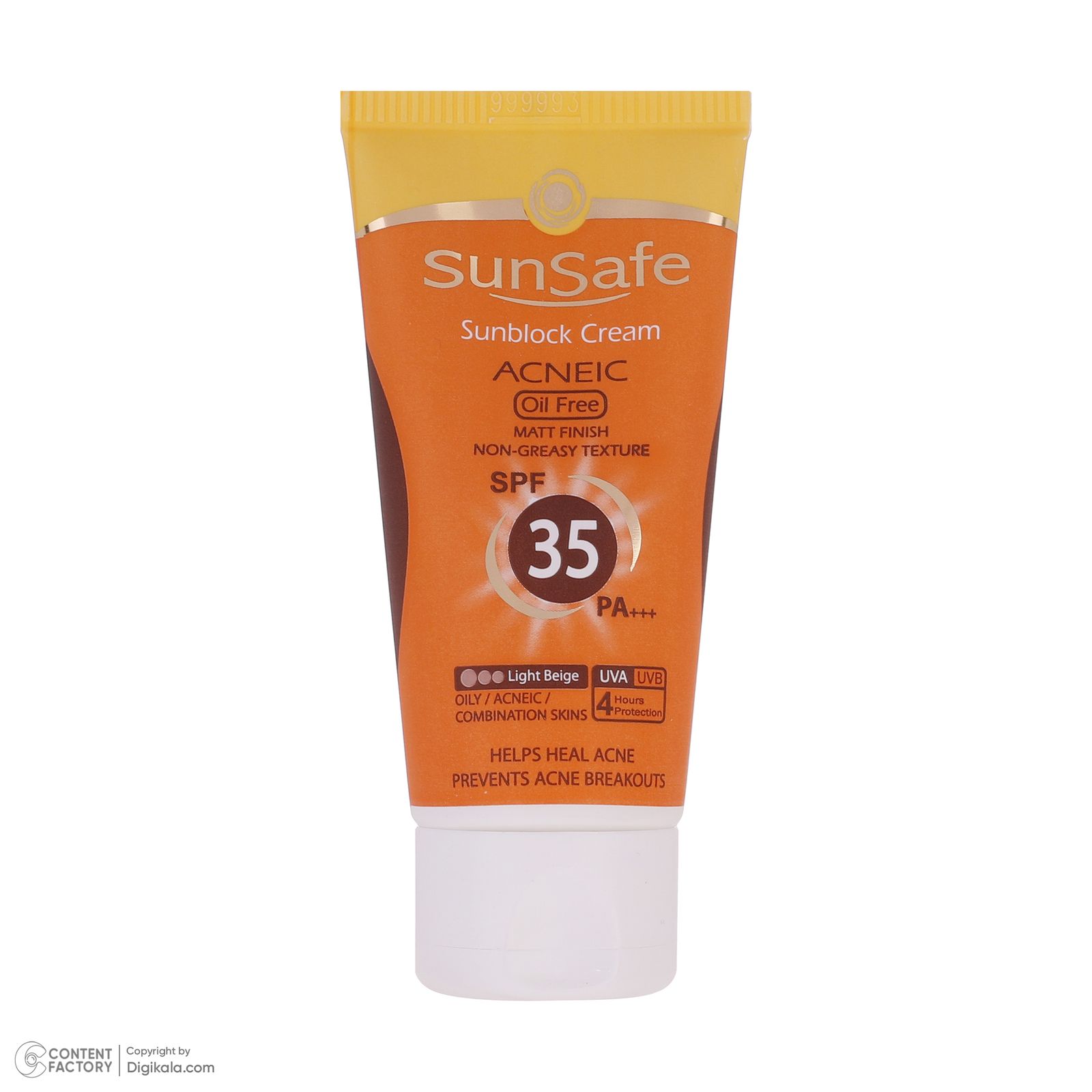 کرم ضد آفتاب رنگی سان سیف مدل SPF35 محافظ UVA ،UVB و +++PA، ضد جوش و آکنه، ضد پیری، ضد آب، مرطوب‌کننده، مناسب پوست‌های چرب و مختلط حجم 50 میلی‌لیتر -  - 11